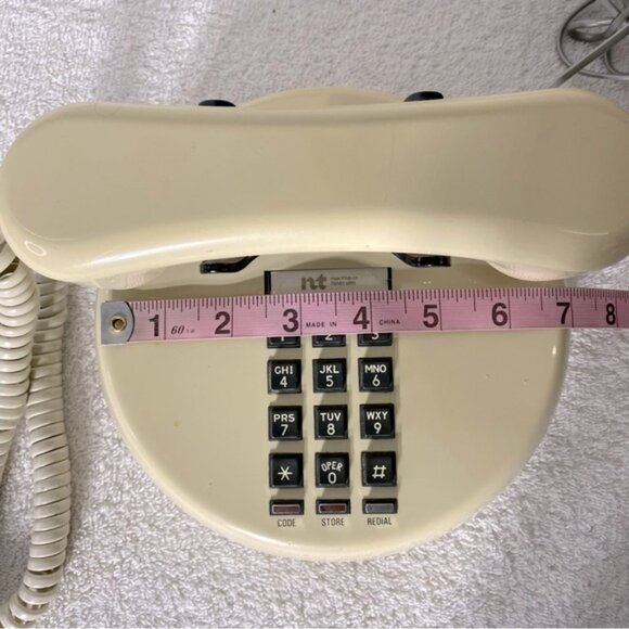 Vintage 70s Northern Telecom Ivory Round Push Button Phone Telephone - Picture 16 of 16